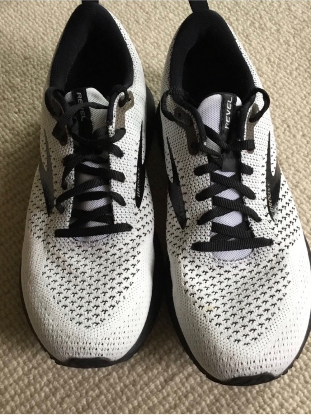Brooks Men's Revel Running Shoes in White and Black